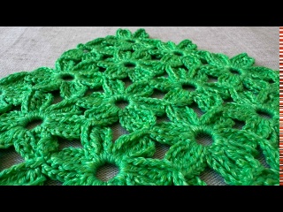 Простой цветочный узор крючком,который может связать каждый!