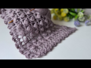 Как быстро связать крючком этот милый узор для шали