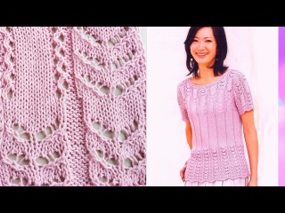 Нежный джемпер красивым узором