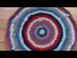 Как связать ровный красивый коврик.