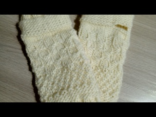 Митенки спицами