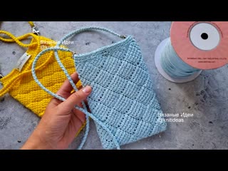 Сумочка из рафии! Тунисское вязание крючком