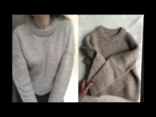 БАЗОВЫЙ ДЖЕМПЕР СО СПУЩЕННЫМ ПЛЕЧОМ ЗА 2 ДНЯ. Как быстро связать свитер спицами