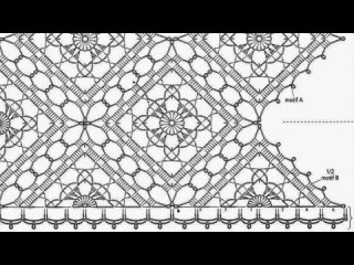 ЗАНАВЕСКА ИЗ АЖУРНЫХ МОТИВОВ КРЮЧКОМ. ВЯЗАНИЕ КВАДРАТНОГО МОТИВА