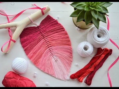 Перышки макраме DIY - идеи для вдохновения
