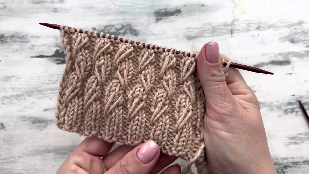 Классный и простой узор на основе резинки 2 на 2!