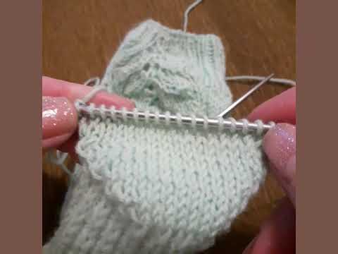 Вязание усиленной,круглой пятки носочки или французская пятка