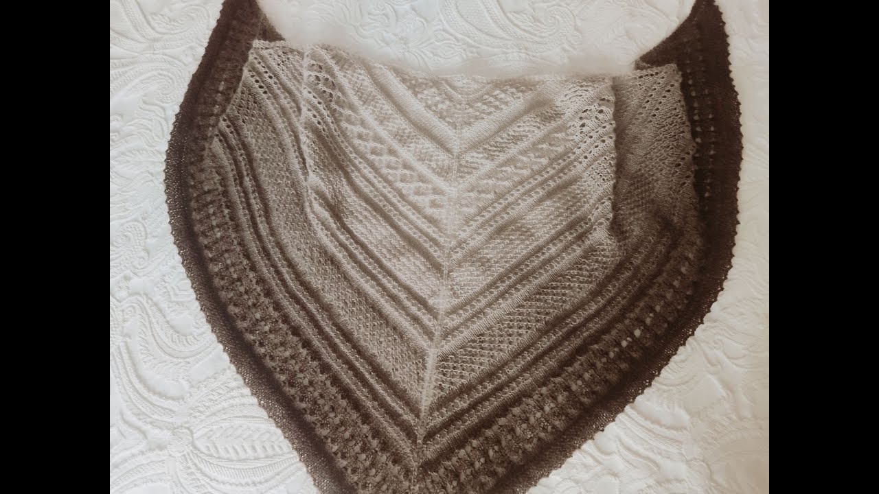 шаль спицами