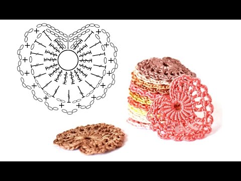 Сердечки крючком схемы - идеи для вязания