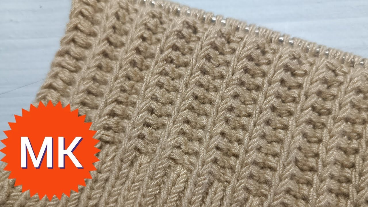 Французская граненая резинка.Двусторонний узор