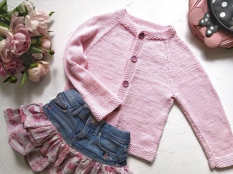 Детская кофта спицами Росток Реглан Мастер класс