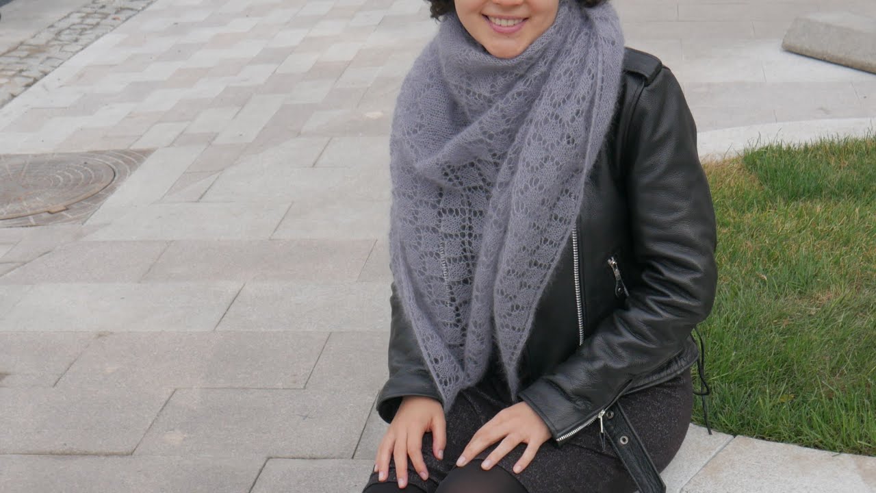 Вяжем шикарную шаль спицами! Подробный МК для начинающих Схема шали и описание шали спицами