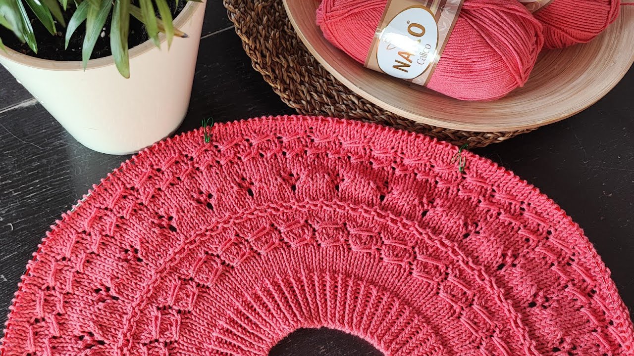 МК по кофточке с шикарной круглой кокеткой по мотивам "Лютика" / 1-я часть вяжем кокетку