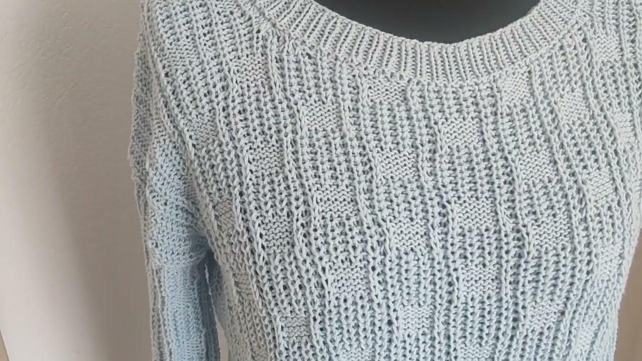 Летний джемпер. Пряжа Alize Cotton gold.