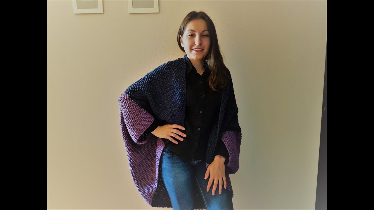 ПРАКТИЧНАЯ и УДОБНАЯ накидка спицами// Экспресс МК