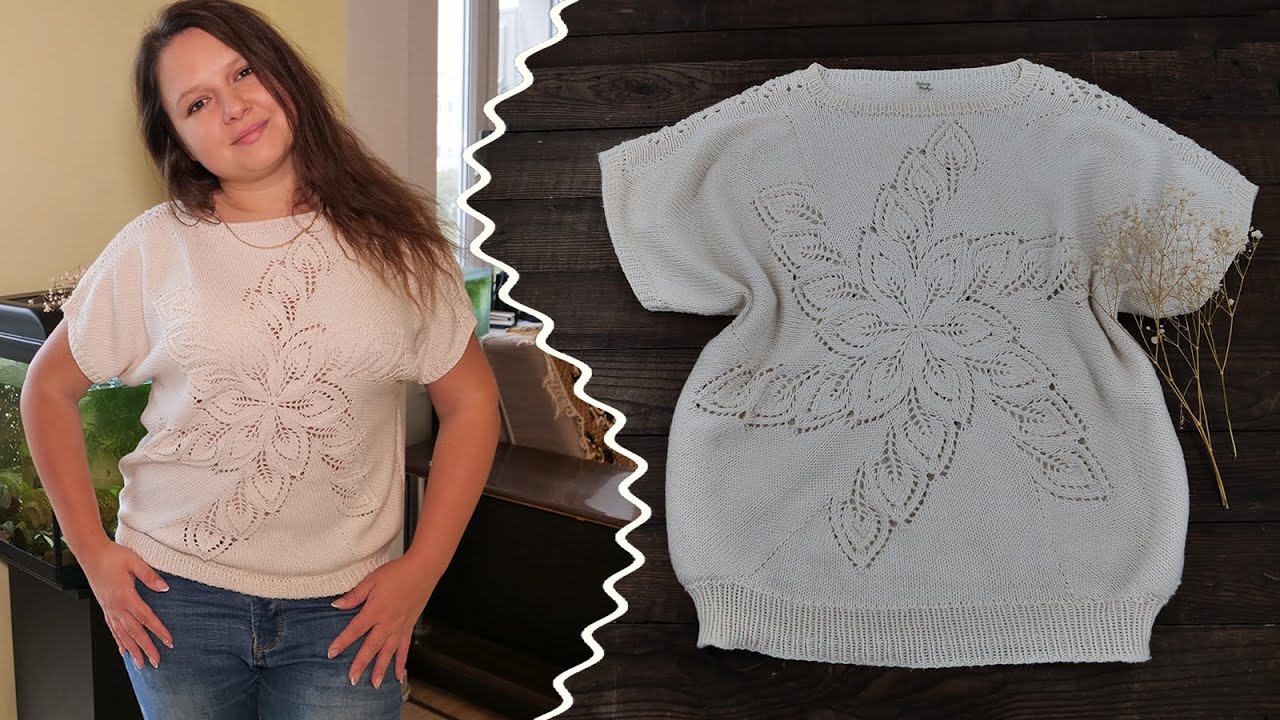Кофточка «Круговорот лепестков» спицами - часть 4 