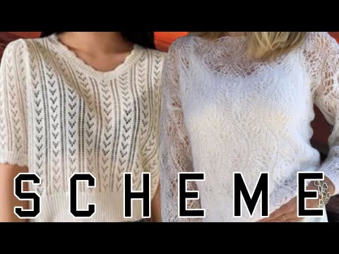 Вязание спицами: 11 схем на шикарные летние кофточки. Knitting: 11 patterns for chic summer blouses.