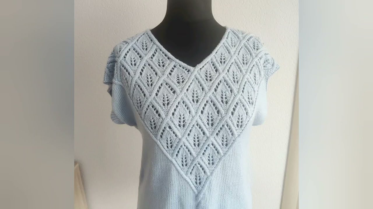 Женский жилет (топ) спицами