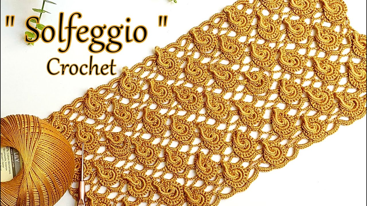 Шикарный узор крючком " Сольфеджио "