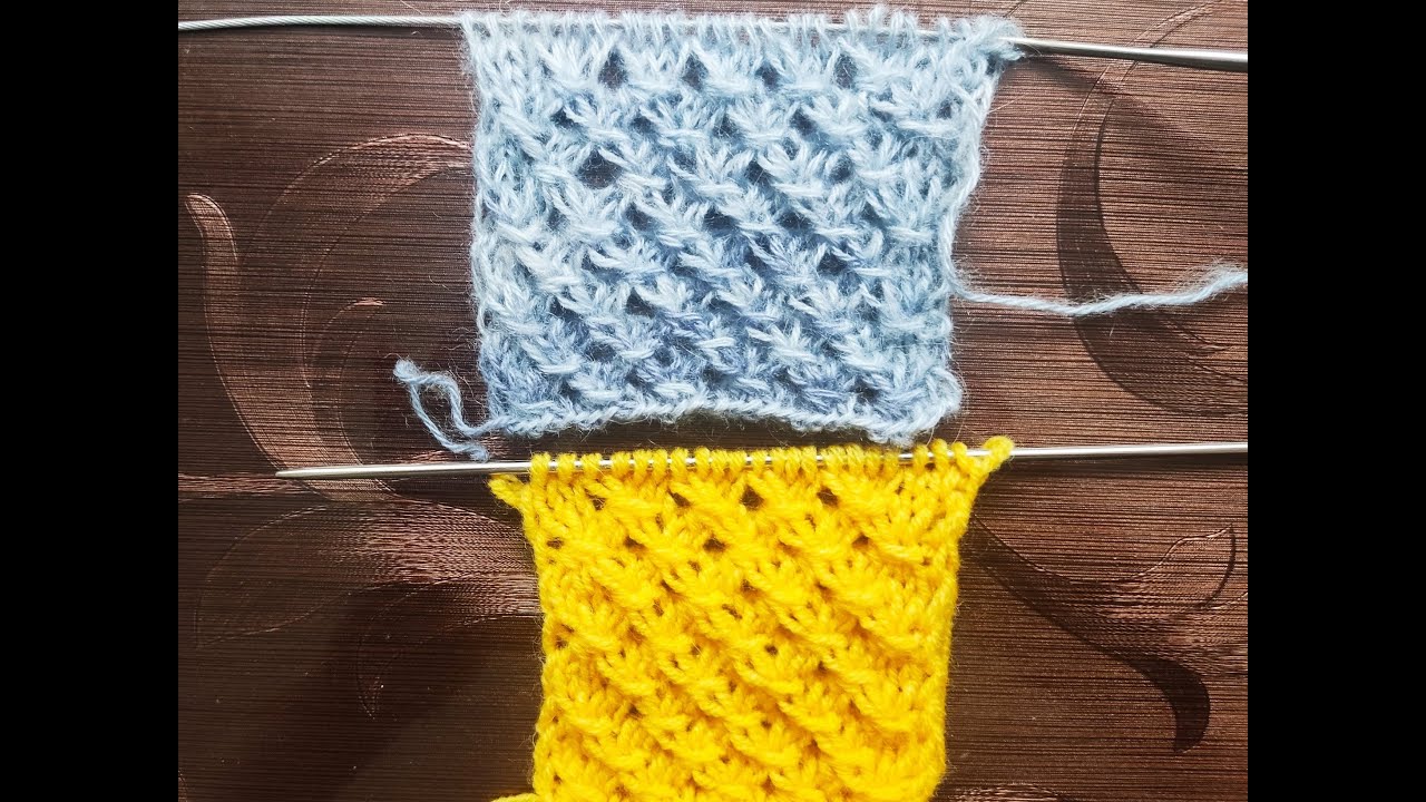 объемный узор спицами