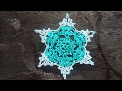 снежинка крючком