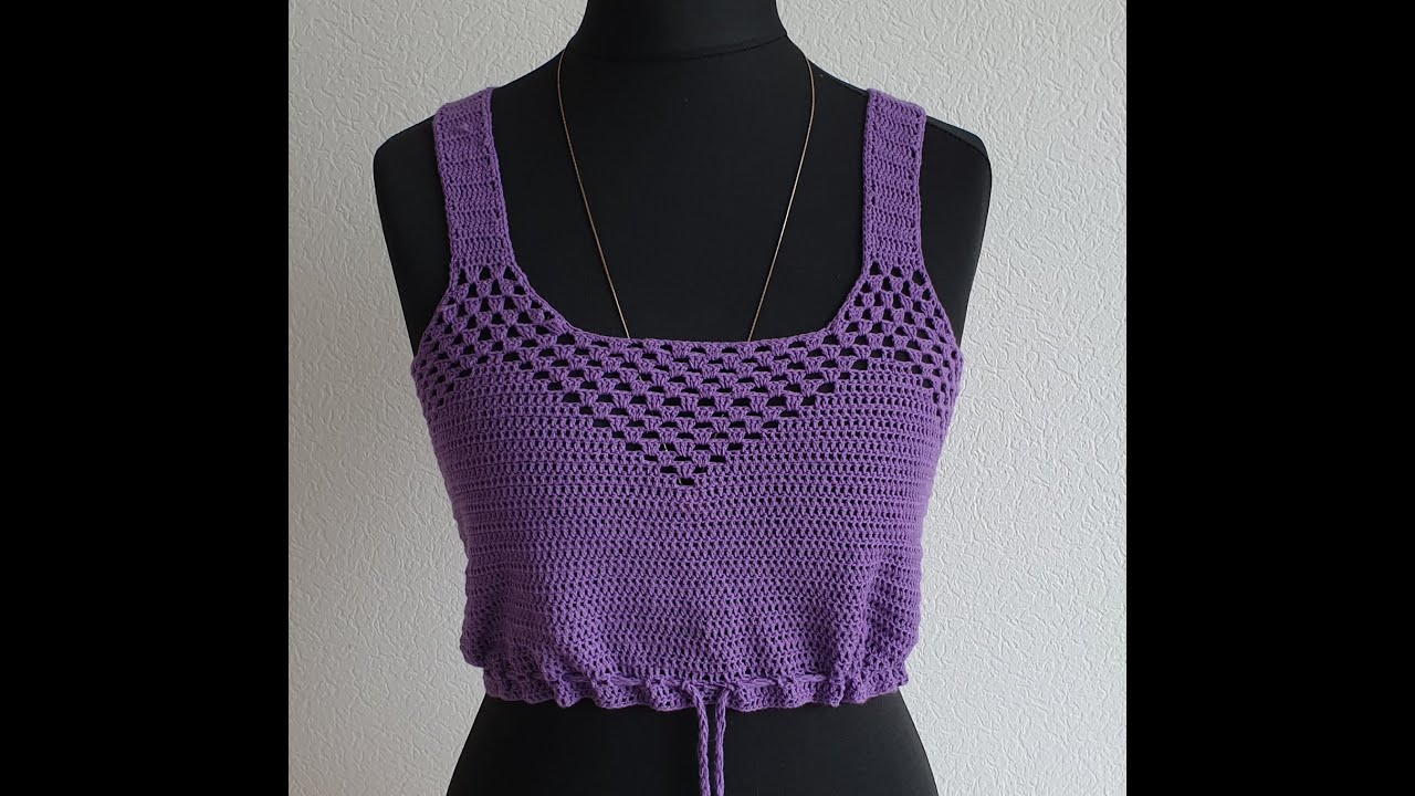 Топ связанный крючком