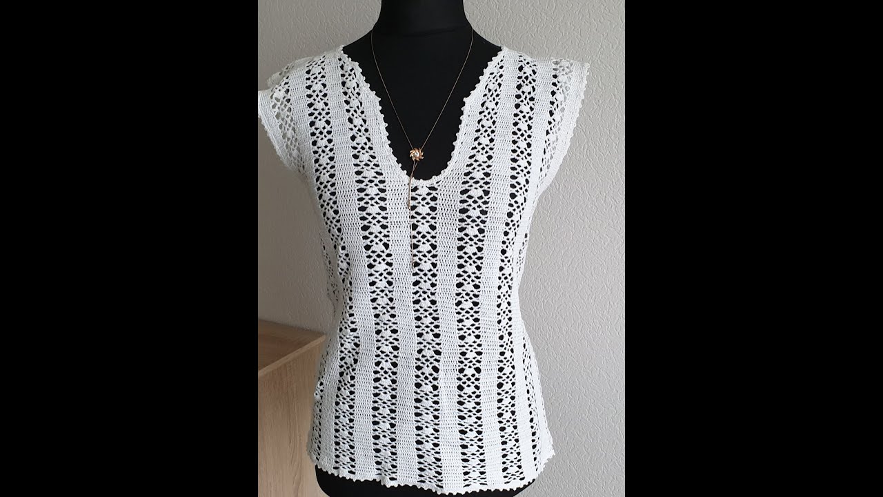 Топ связанный крючком