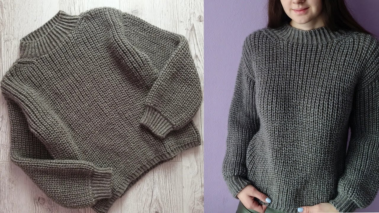 МК Базовый свитер полупатентной резинкой