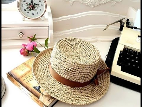 ​Модные шляпы панамки из рафии крючком - идеи для вязания и вдохновения