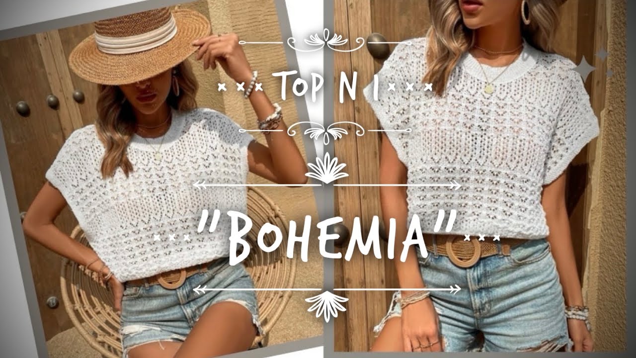 ВЯЖЕМ ТОП N 1  НЕДЕЛЯ ТОПОВ СТАРТОВАЛА: ТОП "BOHEMIA" МАСТЕР-КЛАСС!!!