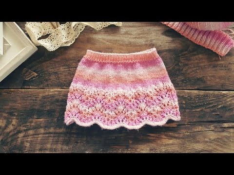 Юбочка для Принцессы. Спицами. МК. Японский узор.