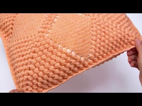 Декоративная подушка.Вязание крючком.Узор попкорн