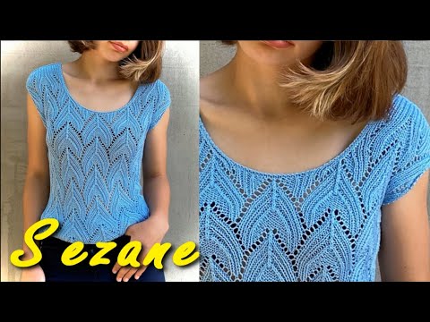 ТАКОЙ ТОП ВЫ ЕЩЁ НЕ ВЯЗАЛИ/Вяжем топ ли кофточку в стиле Sezane/Самая адекватная схема только здесь