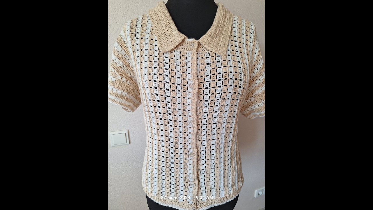 кофточка- рубашка крючком кофточка- рубашка крючком