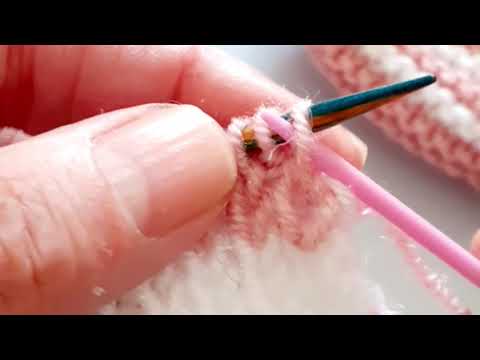 Закрытие резинки 1×1 иглой.