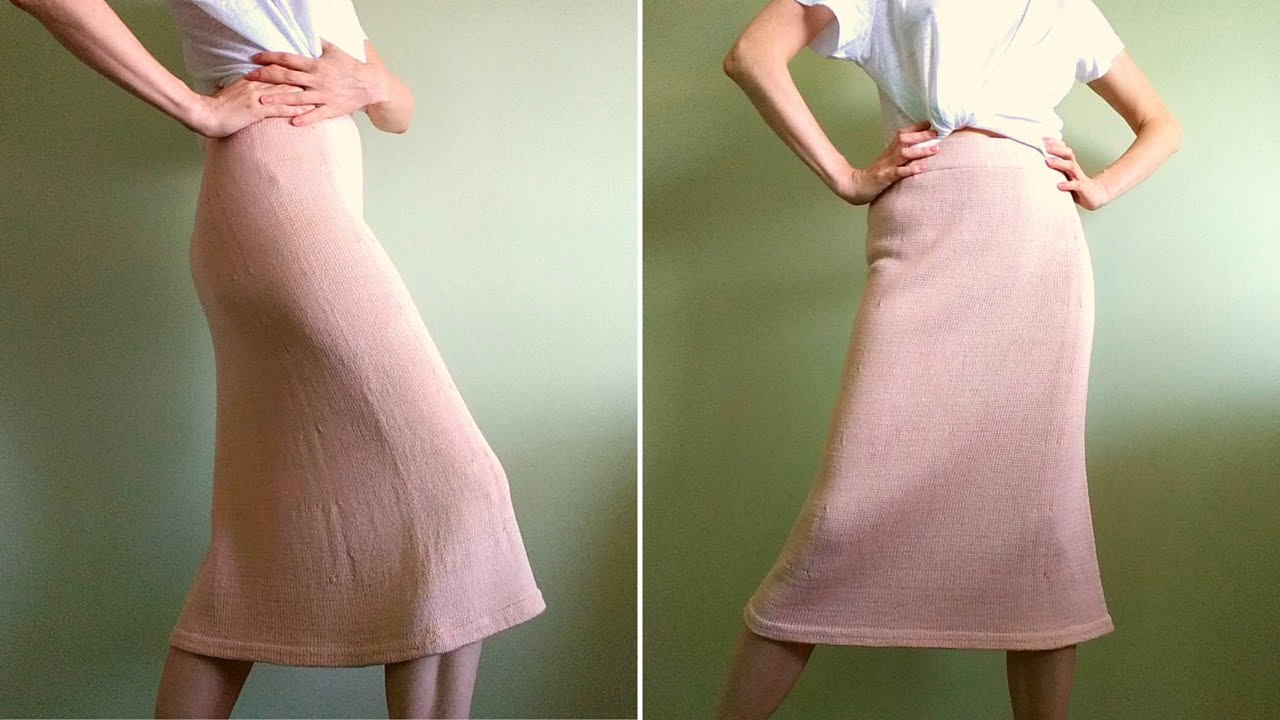 Простая вязаная юбка - трапеция спицами для женщин. Как связать снизу вверх по кругу. МК. Часть 1