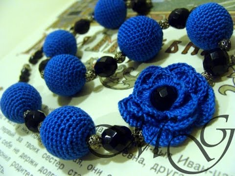 Очаровательные бусы своими руками, вязаные крючком